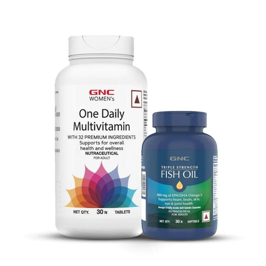 GNC Womens One Daily Multivitamin + Triple Strength Fish Oil
